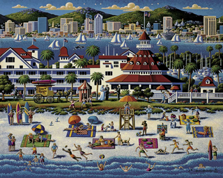 a group of people in front of a building jigsaw puzzle