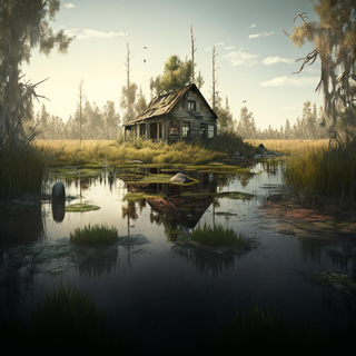 a body of water surrounded by trees jigsaw puzzle