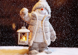 a teddy bear in the snow jigsaw puzzle