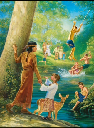 a group of people riding on the back of a horse jigsaw puzzle