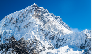 a view of a snow covered mountain jigsaw puzzle