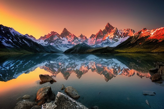 a flock of birds sitting on top of a mountain jigsaw puzzle