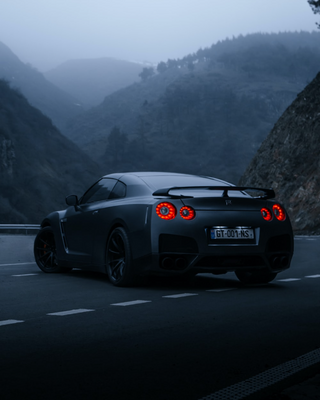 a car driving on a mountain road jigsaw puzzle