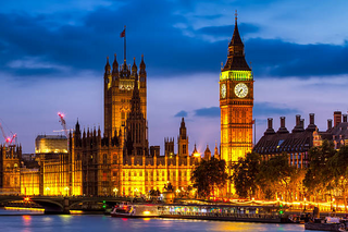 a large clock tower towering over the city of london jigsaw puzzle