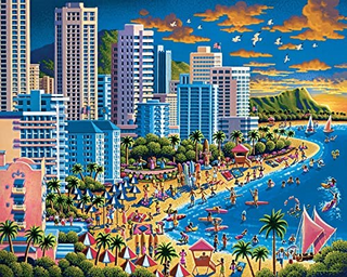 a group of colorful buildings jigsaw puzzle